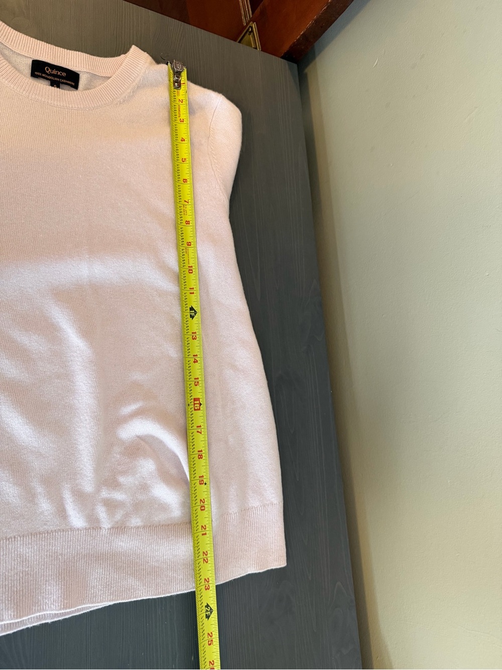 Quince Cashmere Pale Pink Crewneck Sweater - Picture 6 of 6